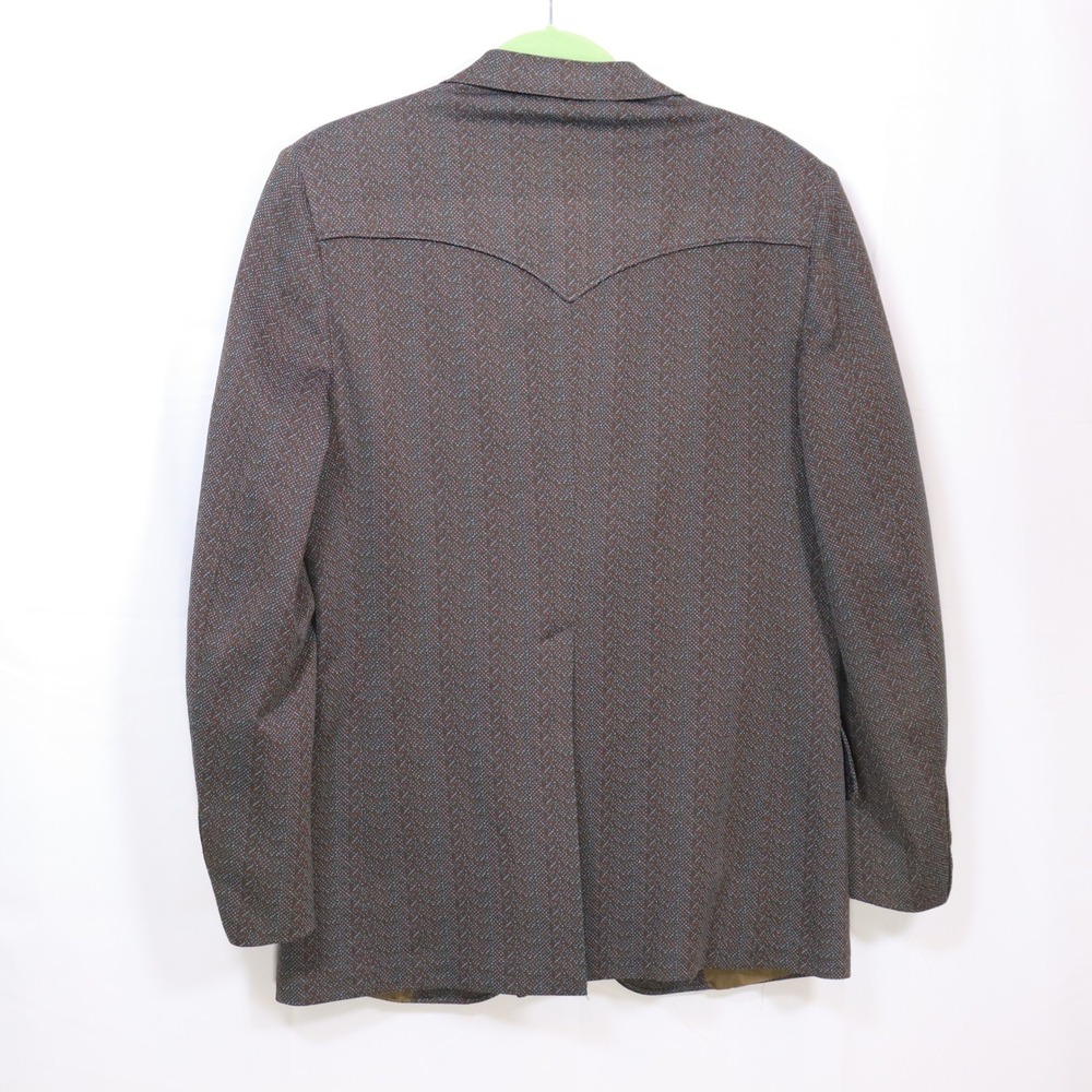 Niver Western Wear Blazer 42 Brown Mens Vintage Western Sport Coat - Picture 2 of 6